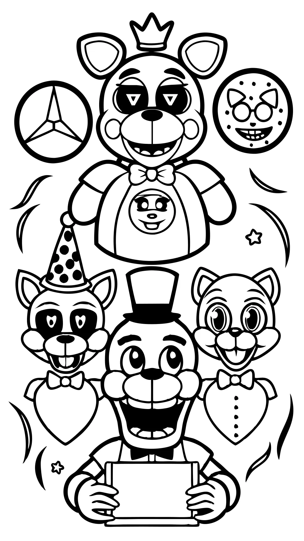 printable five nights at freddy’s coloring pages